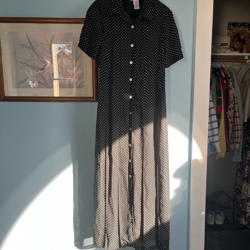 Ultra Dress New York Black and White Polka dot Maxi Dress